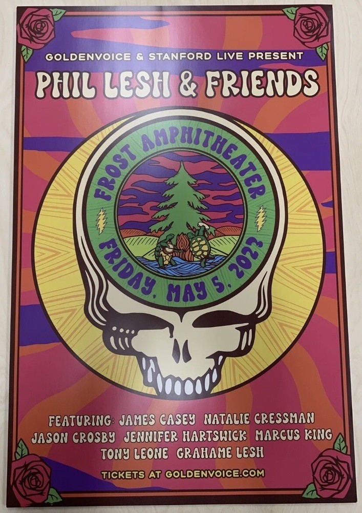 Phil Lesh And Friends Promotional Concert Poster 5/5/23 Frost Amphitheater