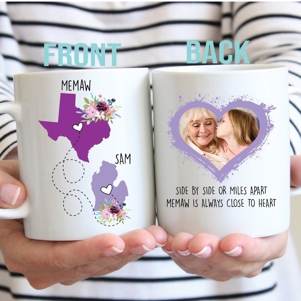 Personalized Gift For Memaw Memaw Forever Never Apart State To State Mug Long