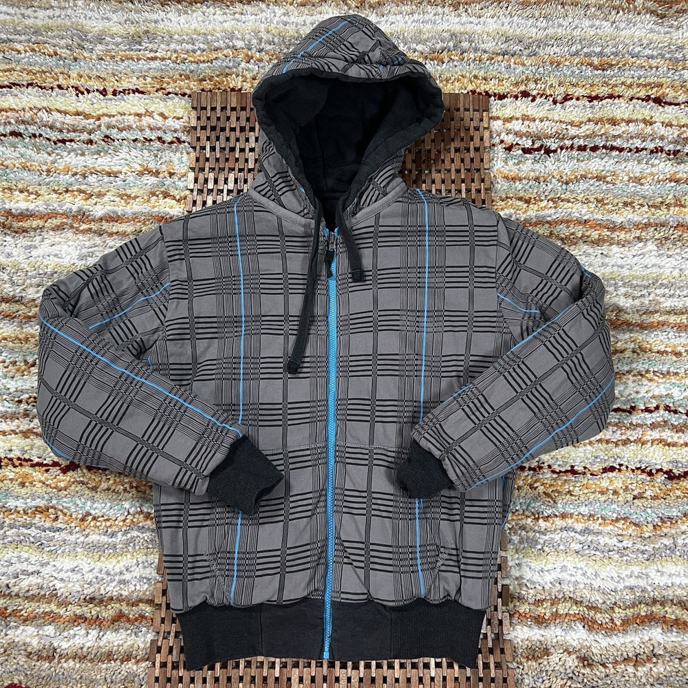 Fox Racing Reversible Full Zip Hoody Hoodie Jacket Forge Grey Blue Men’s Medium