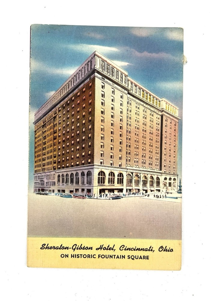Cincinnati OH-Ohio, Sheraton-Gibson Hotel, Vintage Souvenir Postcard Unposted