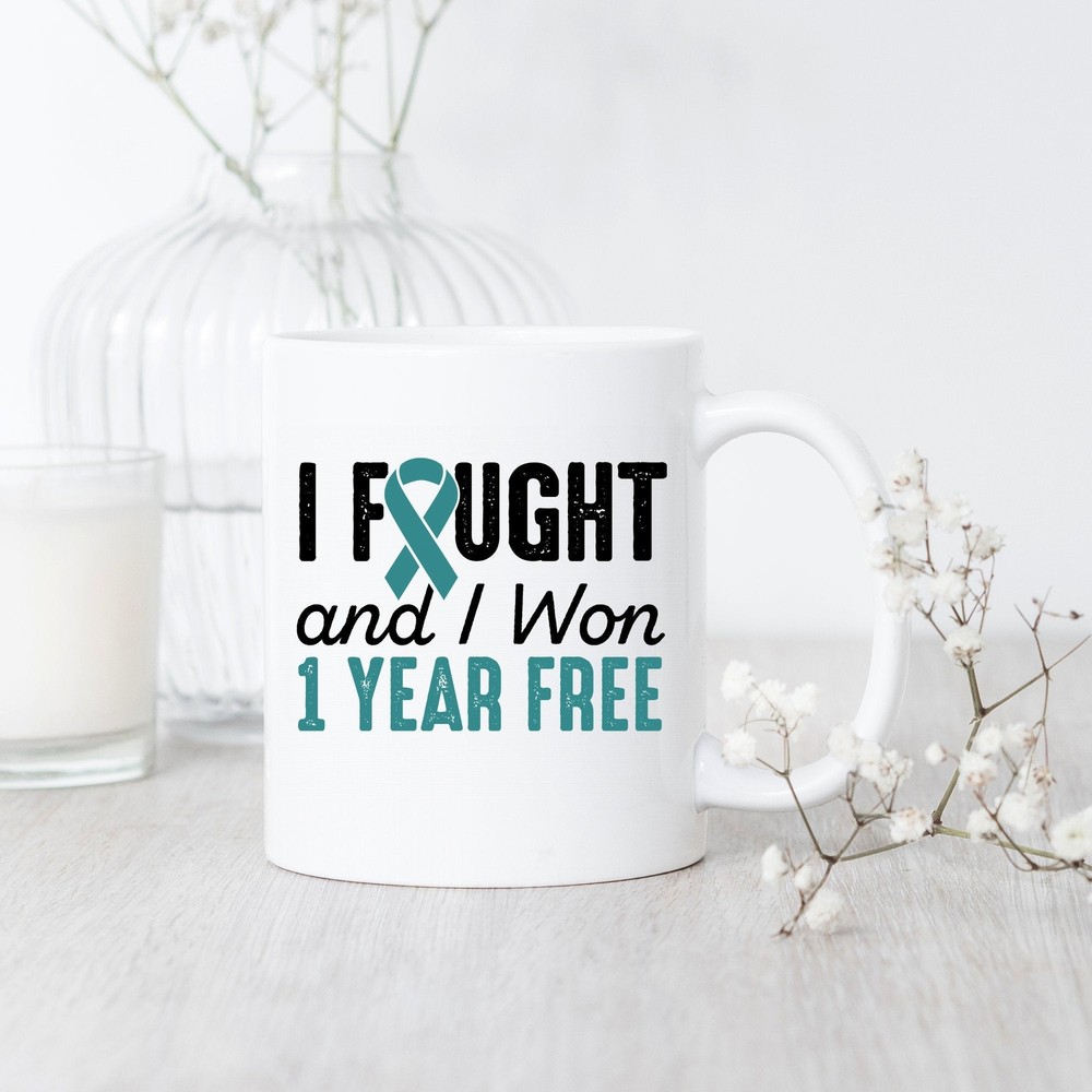 1 Year Ovarian Cancer Survivor Free Mug Ovarian Cancerversary