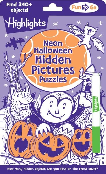 Neon Halloween Hidden Pictures Puzzles, Paperback by Highlights (COR), Like N...