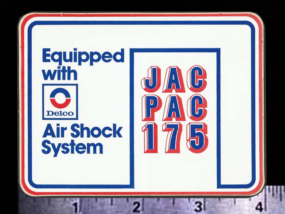 DELCO Air Shock System - Original Vintage 1960's 70's Racing Decal/Sticker Chevy
