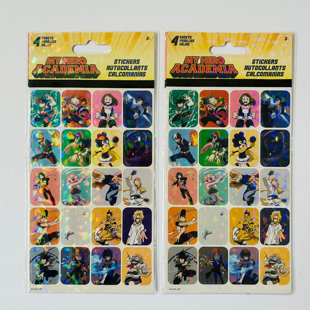 MY HERO ACADEMIA Stickers  2 pk 8 total sheets Sandylion NEW!