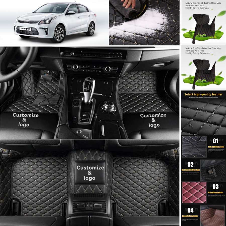 KIA Rio Custom Luxury Waterproof Anti-Slip Floor Mats Liners Carpets