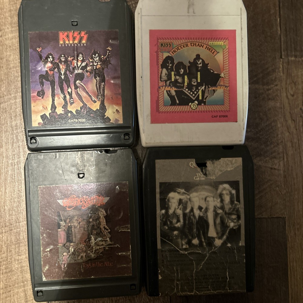 4 8-Track Lot, Kiss Hotter Than Hell!! Kiss Destroyer!!, And Others.