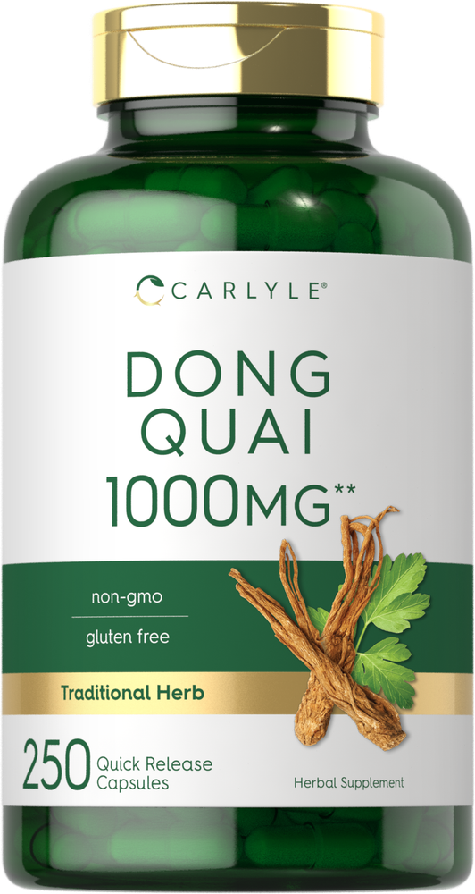 Dong Quai Capsules 1000mg | 250 ct | Non-GMO, Gluten Free Supplement | Carlyle