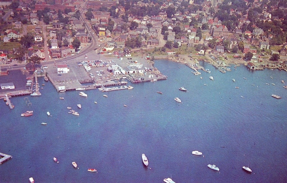 Aerial View Of Beverly, MA Showing Waterfront 1960’s Postcard