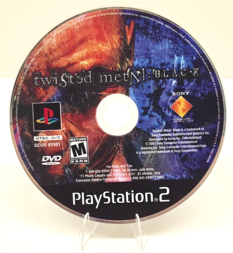 Twisted Metal: Black (Sony PlayStation 2, 2001) Game Disc Only - Tested