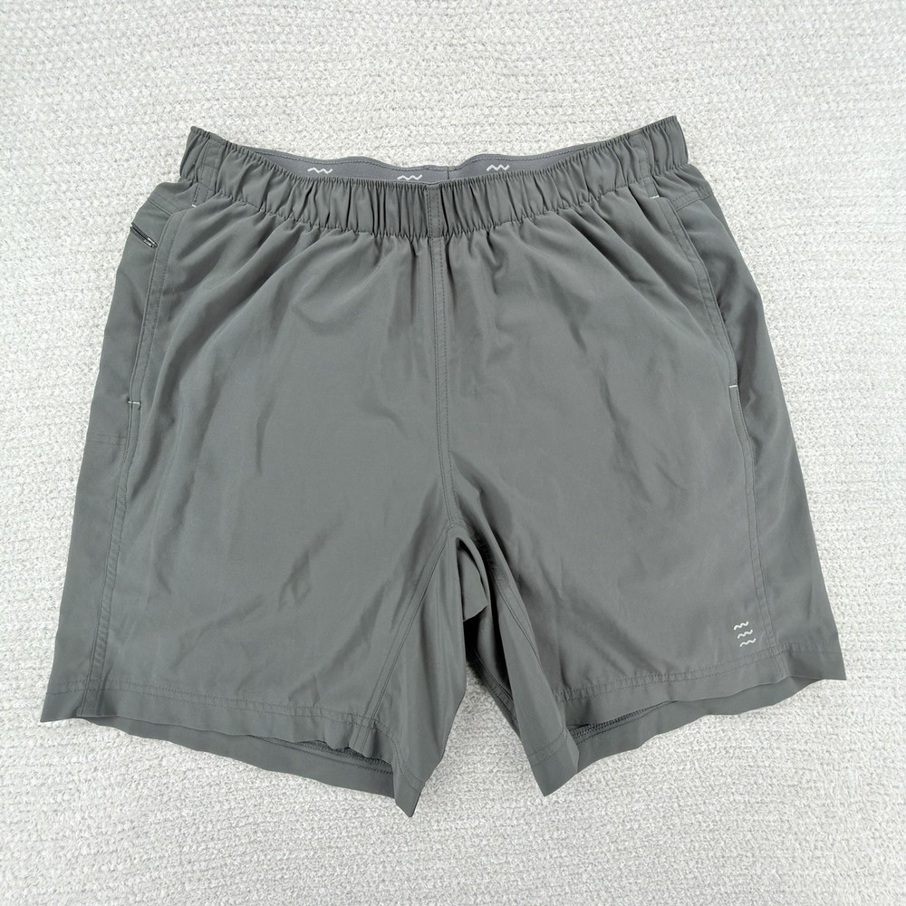 Free Fly Breeze Shorts Mens Medium Gray Athletic Lined Performance Gym Stretch