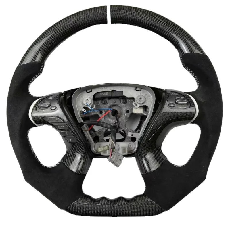 Carbon Fiber Steering Wheel for Infiniti 2011-2019 QX70 M35 M37 M56 Q70L BLACK