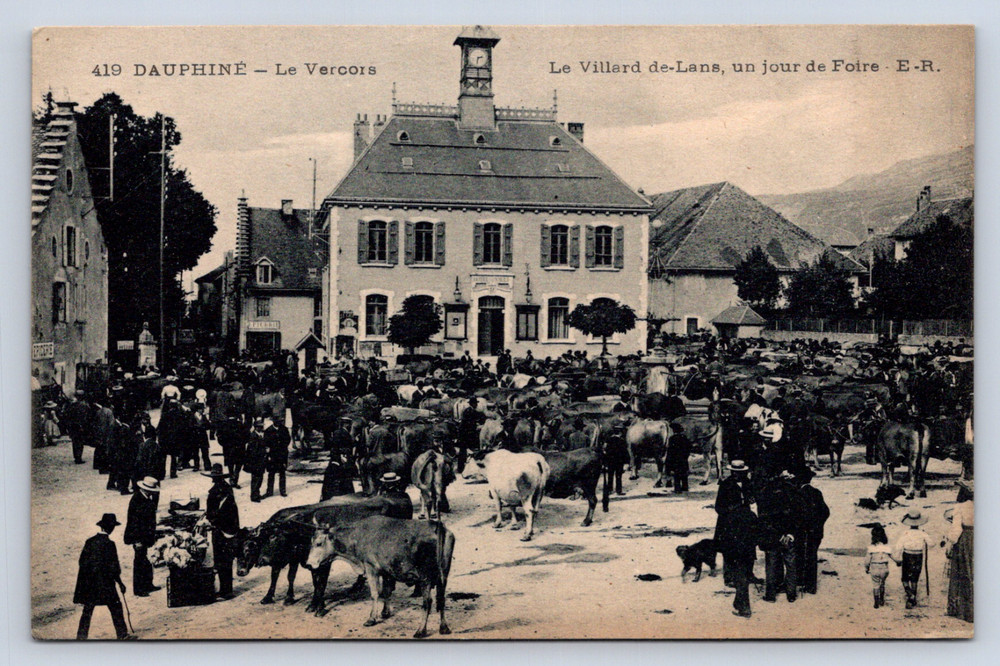 Vintage Postcard Dauphine Le Vercors Le Villard de Lans un jourde de Foire
