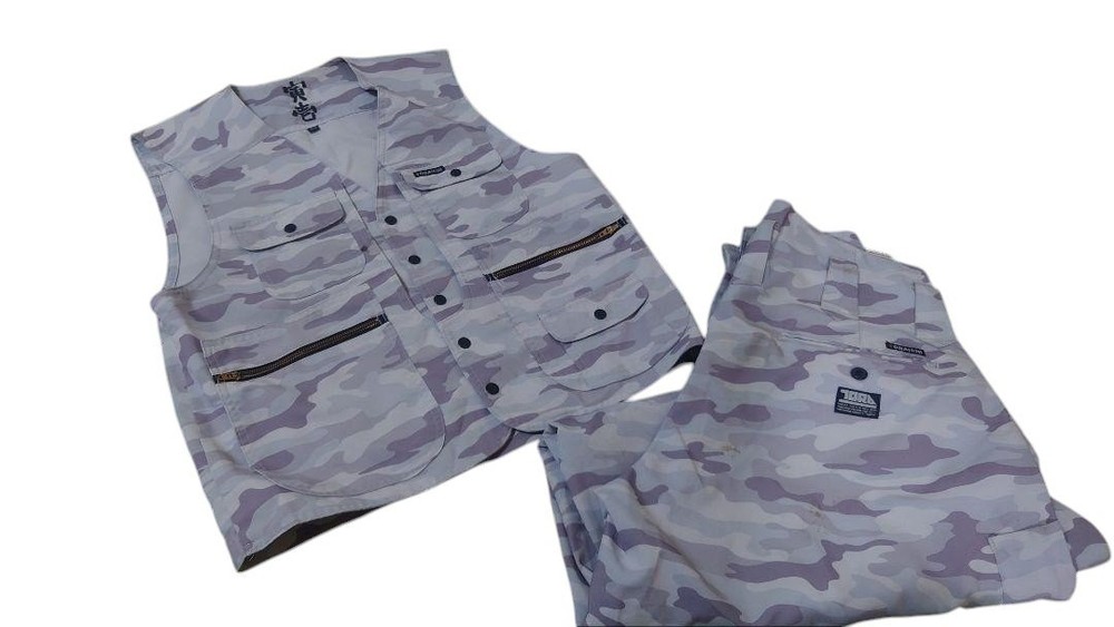 Toraichi 5700 Series White Camouflage Army Vest & Pants Set, Size L