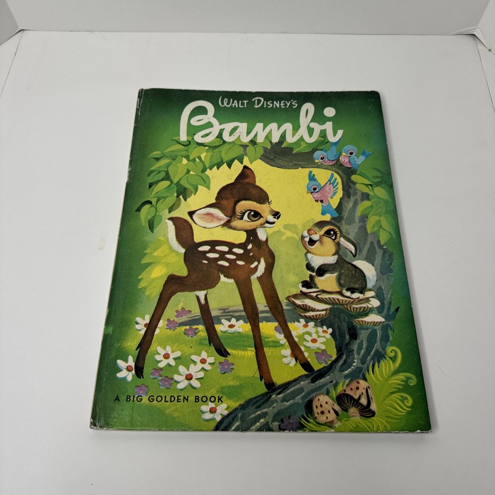 Walt Disney Big Golden Book Bambi by Felix Salten 7th Print 1968 Hardcover