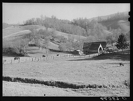 Photo:Asheville North Carolina 1939 Farm Scene Barn Hills FSA