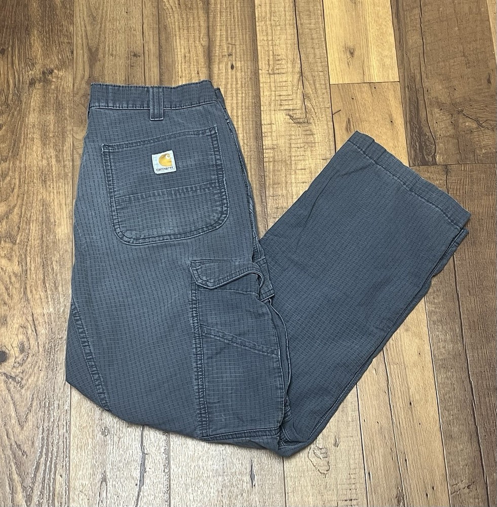 Carhartt Men's Gray Relaxed Fit Cargo Work Pants 32x32