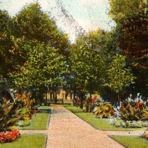 Antique Postcard Divided Back Views Of Standish Park Galesburg IL Gardens