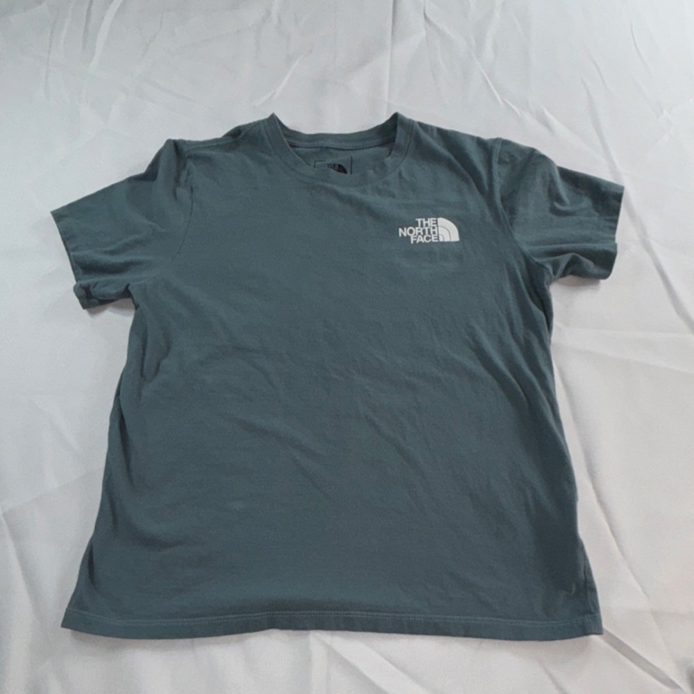 The North Face Women's Blue Short Sleeve Crew Neck Logo T-Shirt Size M