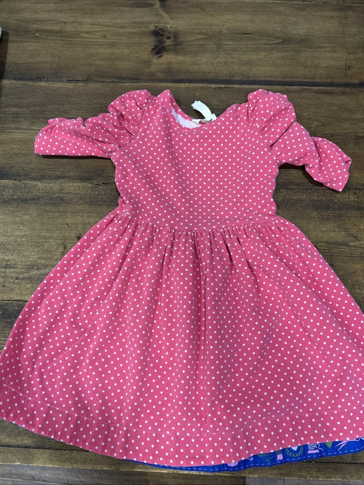 Matilda Jane On Point Dress Girls Camp MJC Pink Polka Dot Size 4