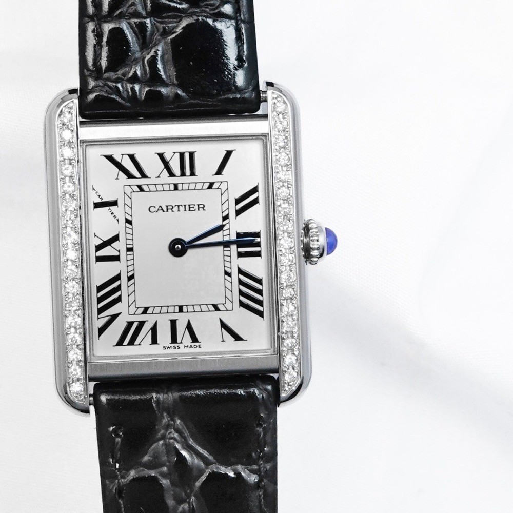 CARTIER Tank Solo SM SS Diamond SS Women Watches Watch