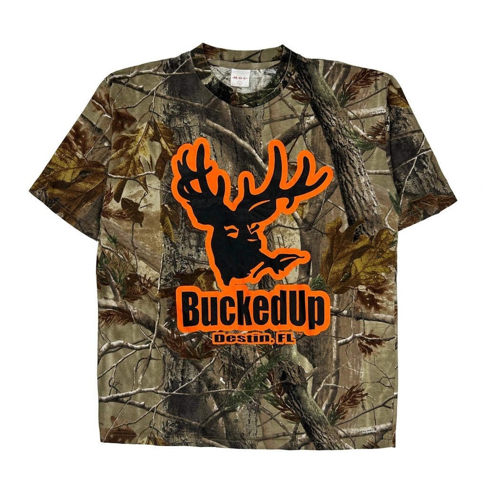 Mossy Oak Camo T-Shirt - Large Camo Cotton
