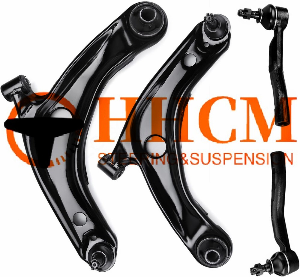 4PC Front Lower Control Arms Outer Tierods SET For 2007 - 2014 Toyota Yaris