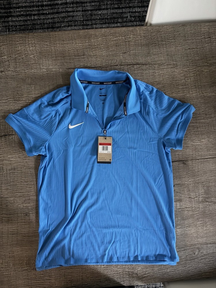 Nike Court 1/4 Zip Tennis Polo Shirt UNRELEASED Men Size Large HQ0792-435 $105