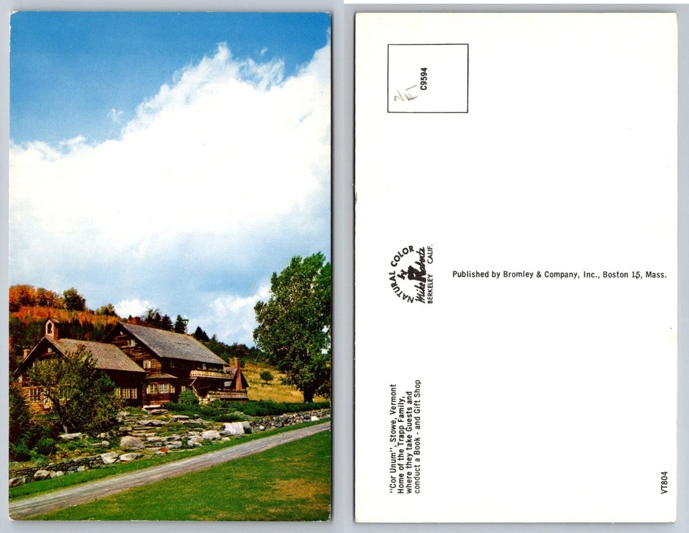 Trapp Family Lodge Stowe Vermont Postcard Mike Roberts Natural Color Vintage
