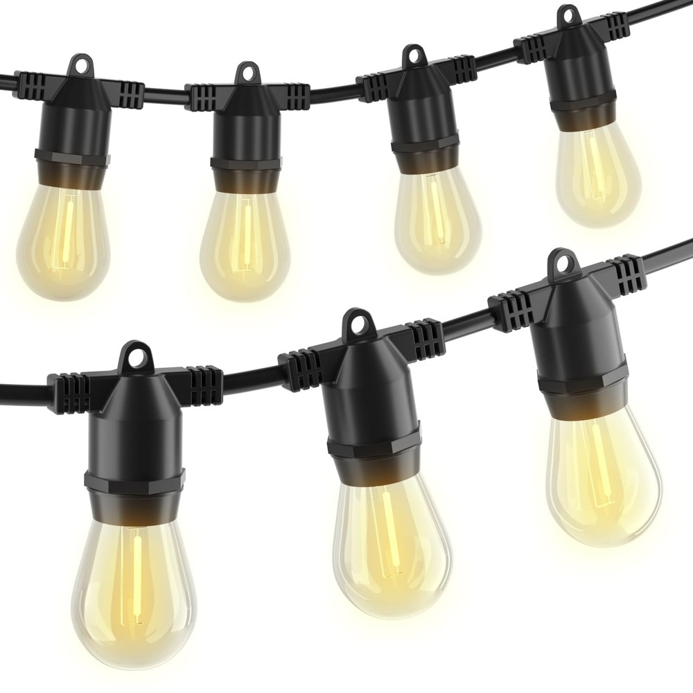 27FT LED Outdoor String Lights IP65 Waterproof Shatterproof S14 for Patio Garden