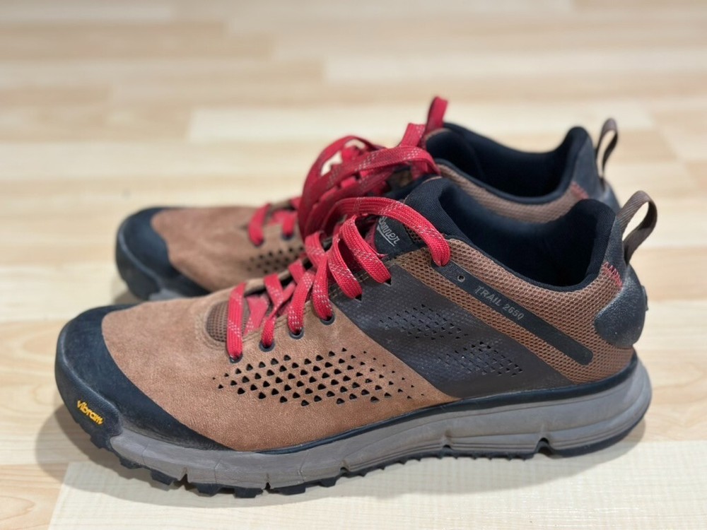 Danner 61272 Trail 2650 Mens Size 10.5EE Brown/Red Leather Hiking Sneakers Shoes