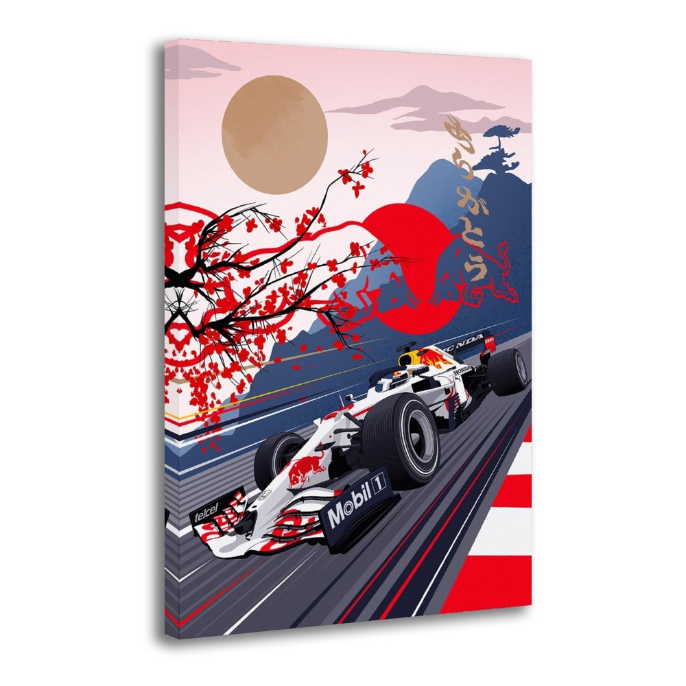F1 RedBull Limited Edition Honda Japanese Livery Formula Canvas Painting Wall