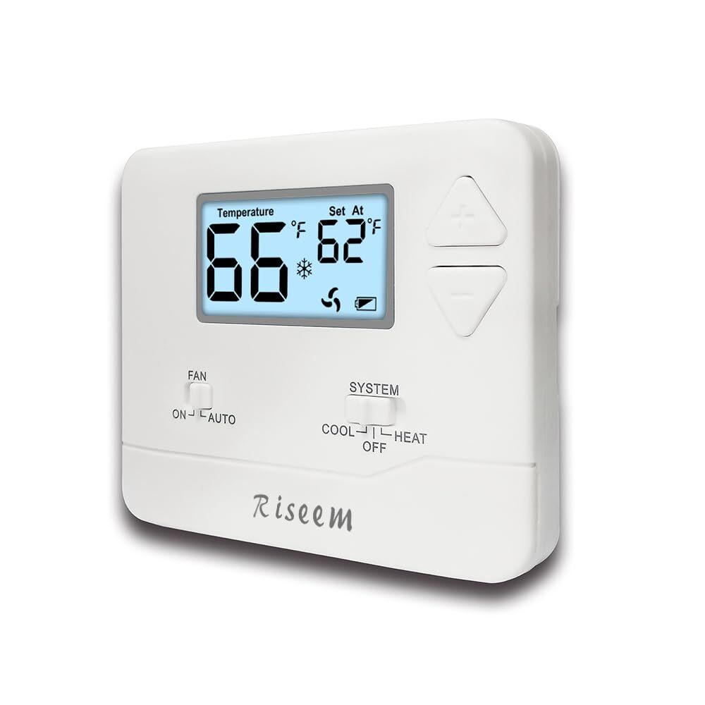 Non-Programmable Wall Thermostat for Home Single-Stage Systems 1 Heat/1 Cool