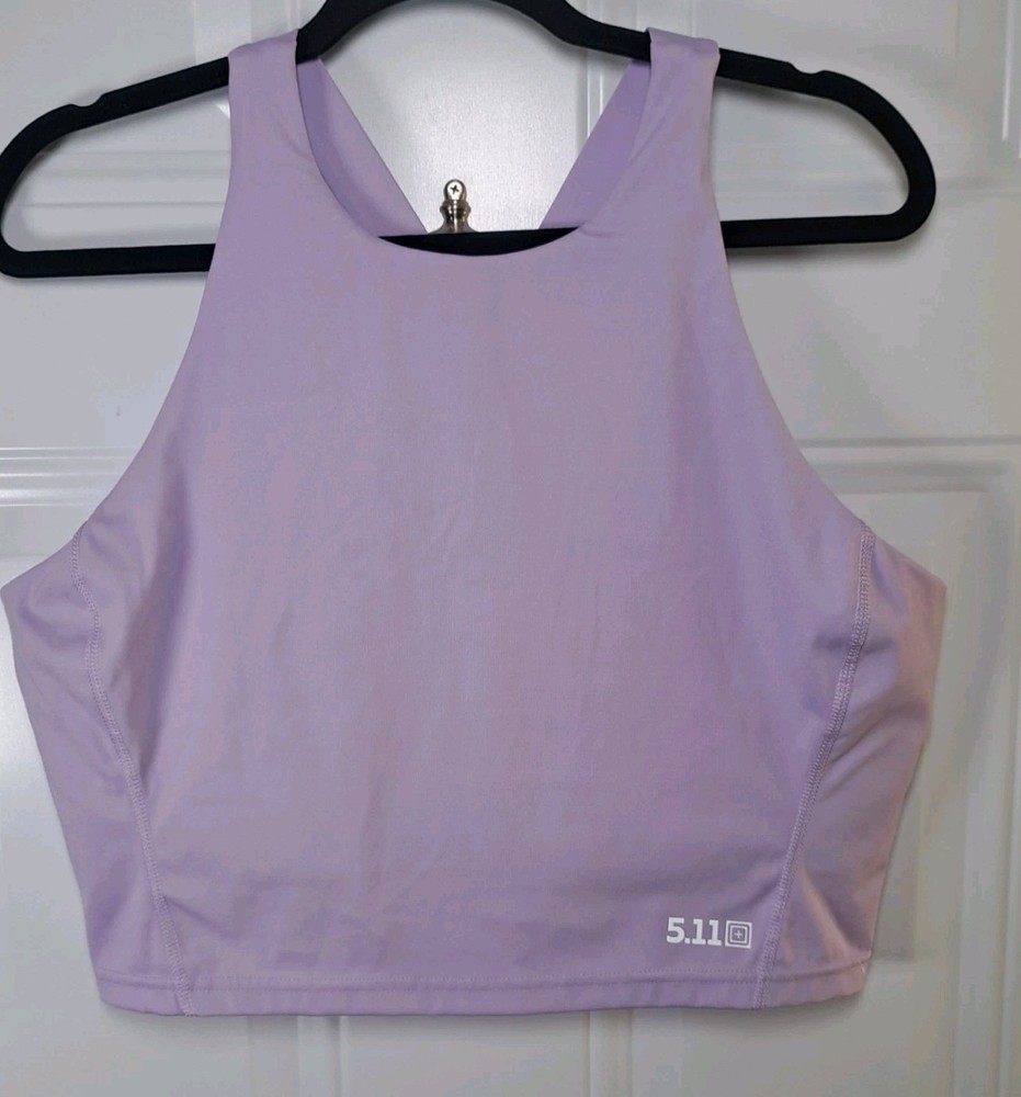 5.11 Tactical Athletic Physical Training Max Effort Crop Top Womens XL Purple