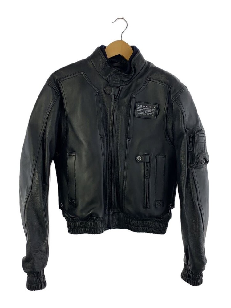 Kadoyaconcepter Single Rider Jacket LL Leather Black P-RJ2001 Size 173