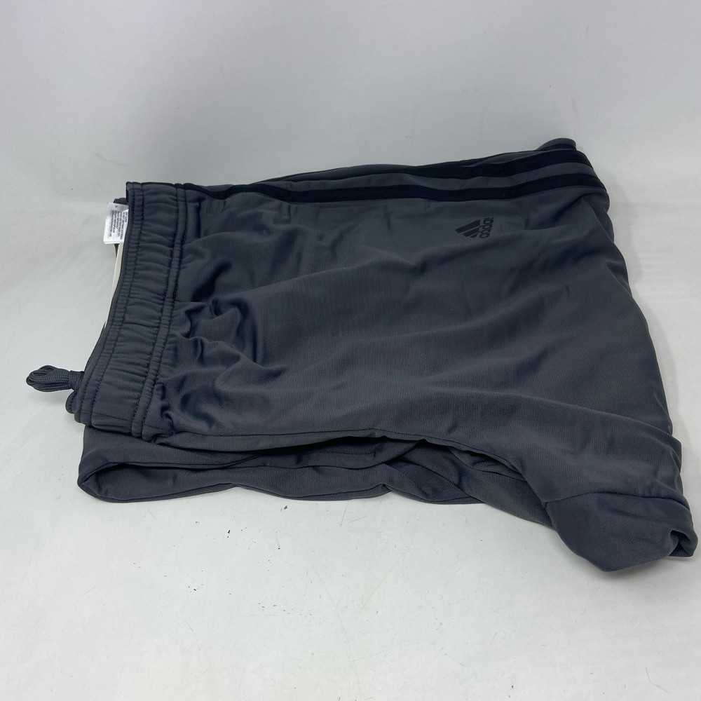 Adidas 3-Stripes Tricot Open Hem Track Pants Dark Grey/Black XL