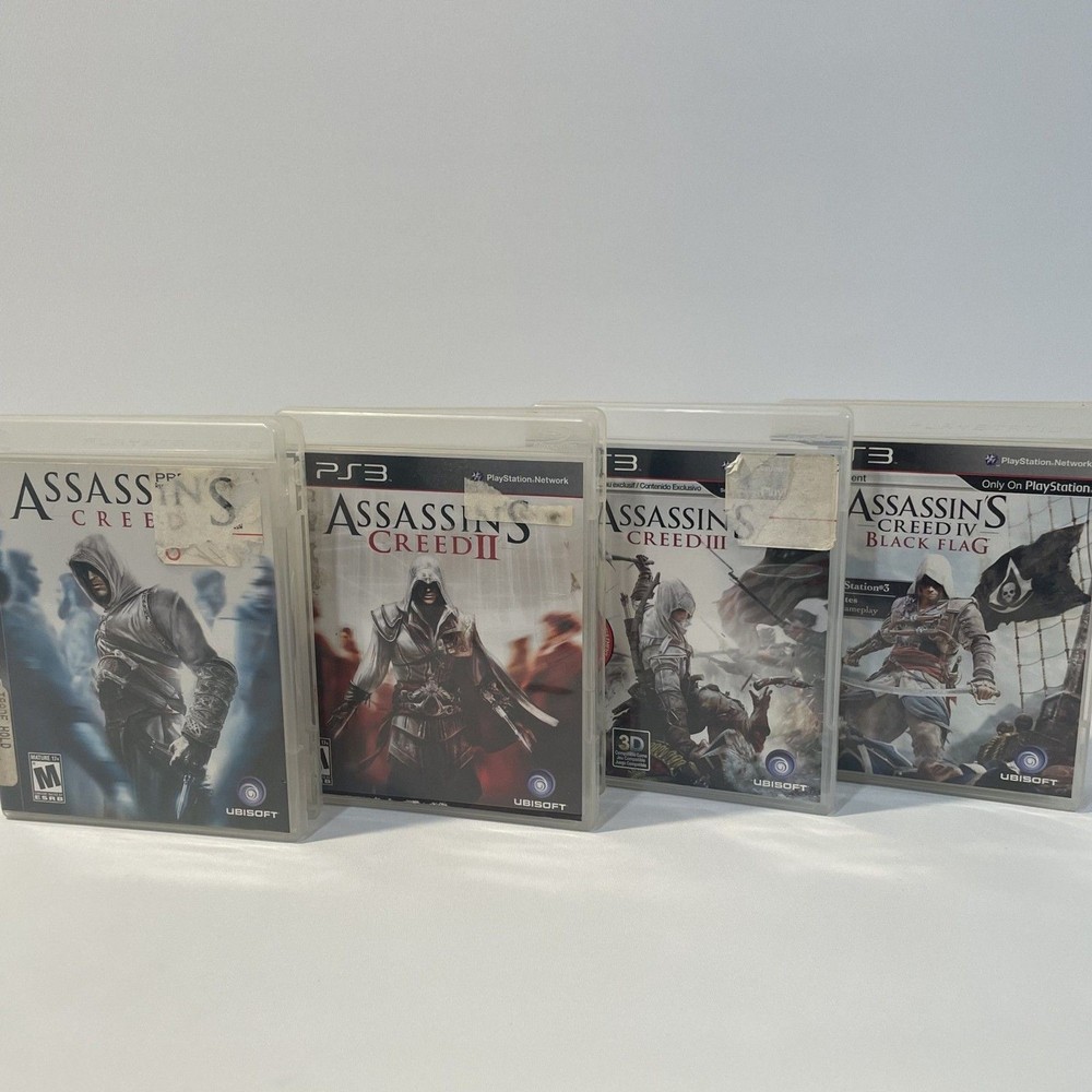 Assassin’s Creed 1 2 3 4 Black Flag Sony PlayStation 3 PS3 Video Game Bundle