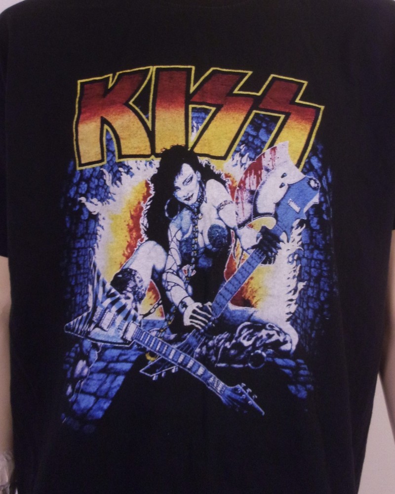 vintage 00s Y2K throwback Reprint Kiss 1984 World Tour T-Shirt 2 Sided XXL