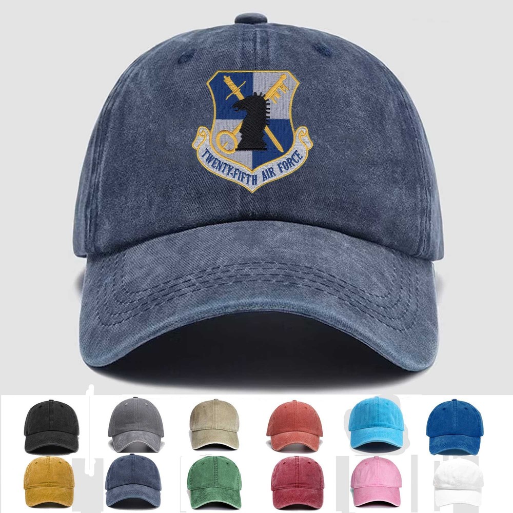 Custom Personalization Embroidered Hat 25th Air Force, Veteran Cap, Trucker Hat