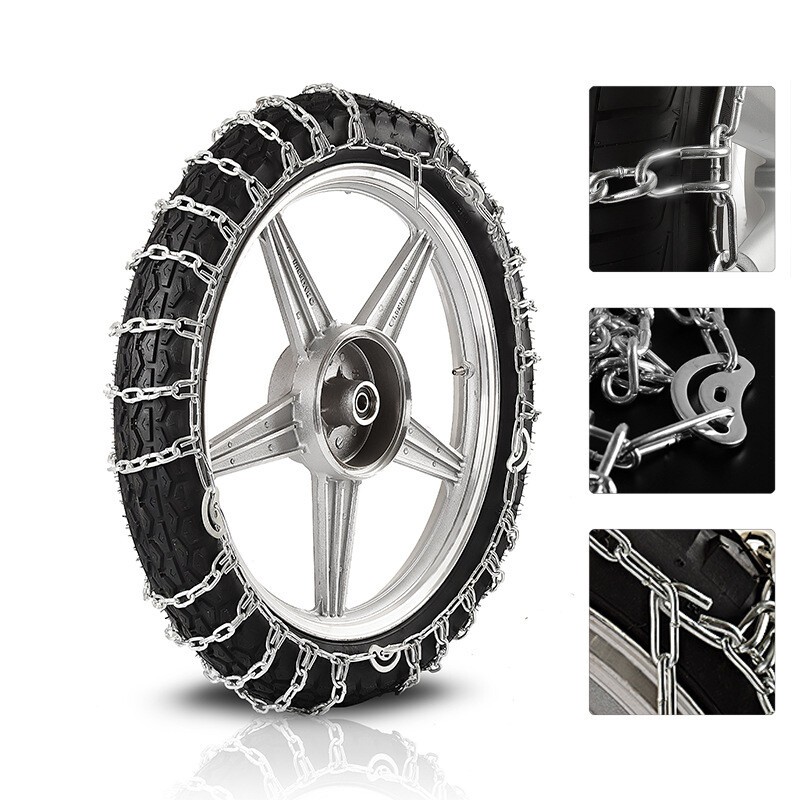 Motorcycle Bike Tire Snow Chain For 300-18 Anti-Skid Emergency Winter Driving ×1