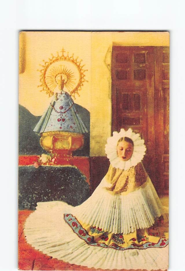 Postcard Oaxaca Mexico Tehuana Type Zapotec Woman Traditional Dress Luis Marquez