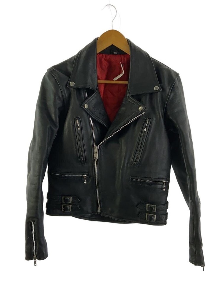 Freedom Double Riders Jacket/34/Cowhide/Blk 3476
