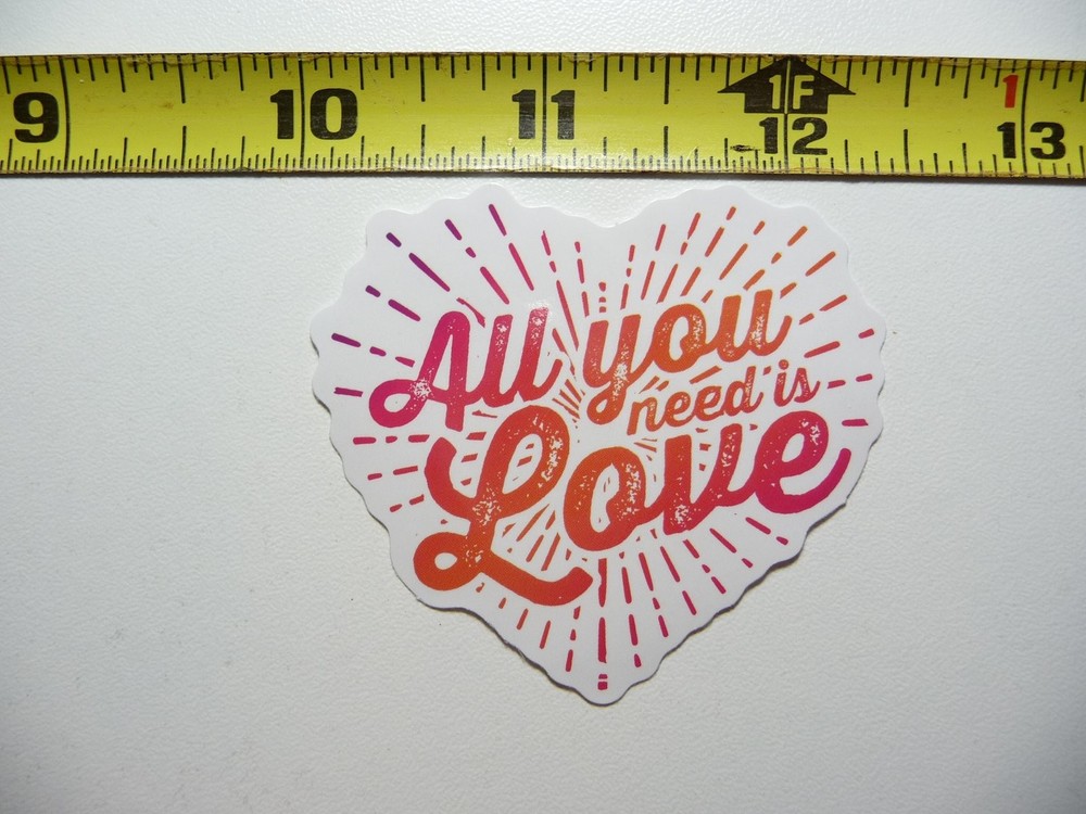 Heart All You Need Is Love Sticker Decal for Family Mom Dad Son Daughter