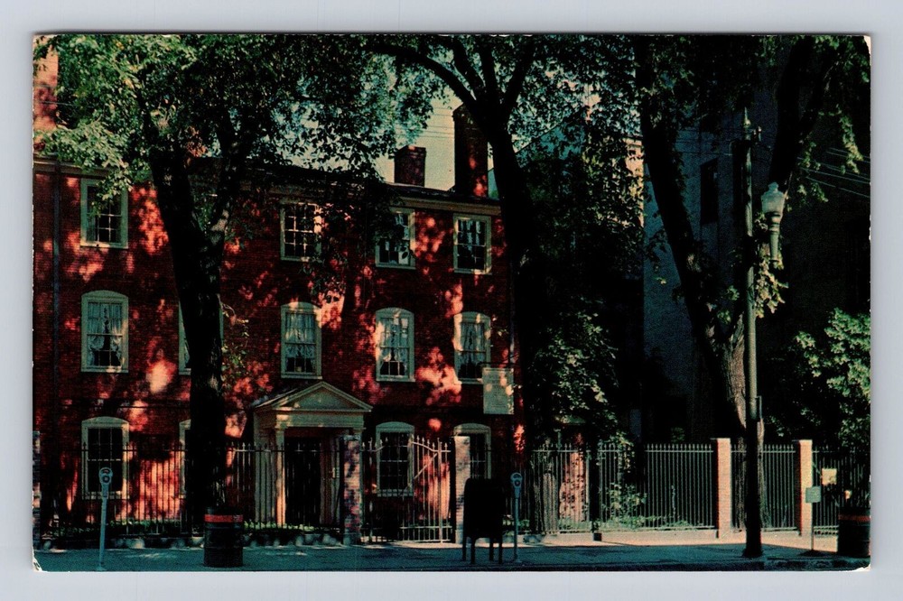 Portland ME-Maine, Longfellow's House, Antique, Vintage Souvenir Postcard