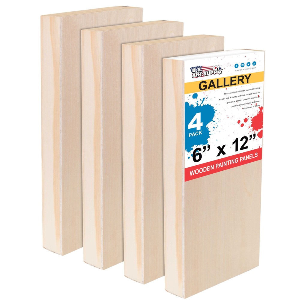 6x12 Inch Artist Wood Pouring Panel Boards with 1.5