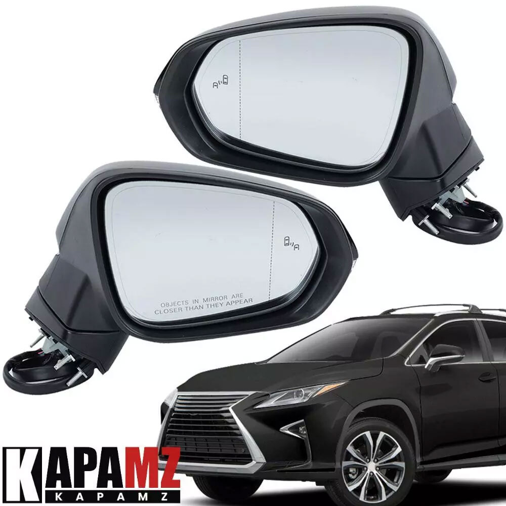 Side Power Mirror w/ Blind Spot For 2016-2022 Lexus RX 350 350L 450h 450hL Pair
