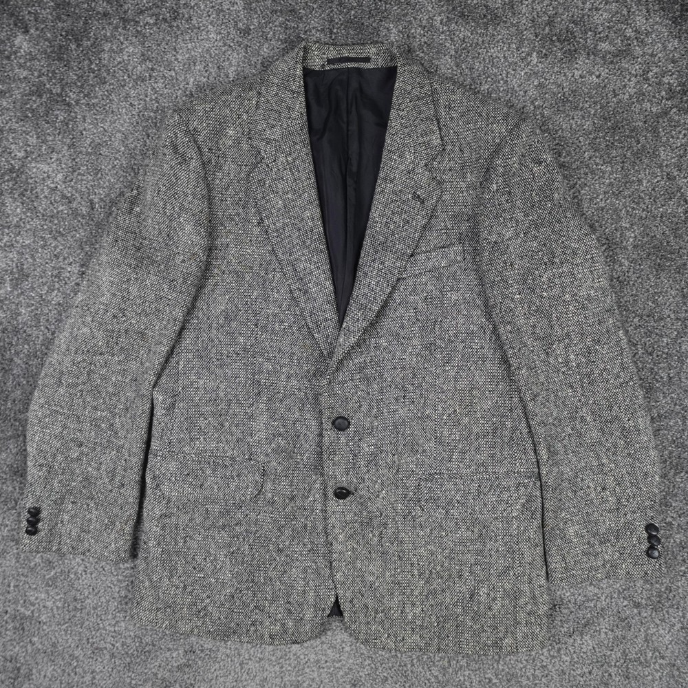 St Michael Tweed Blazer Jacket Sports Coat Grey Size 42 Medium Men's