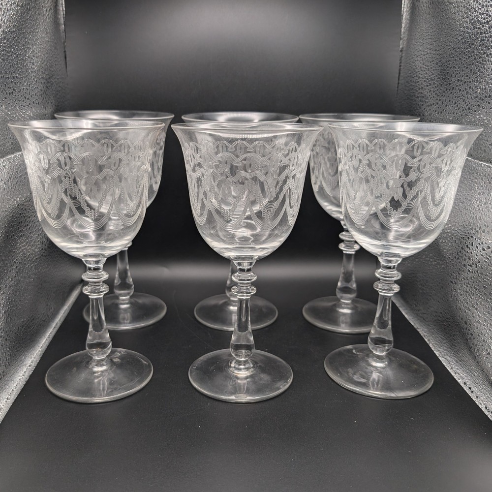 Set of 6 Bryce Water Goblets Water Glasses Pattern 784-3