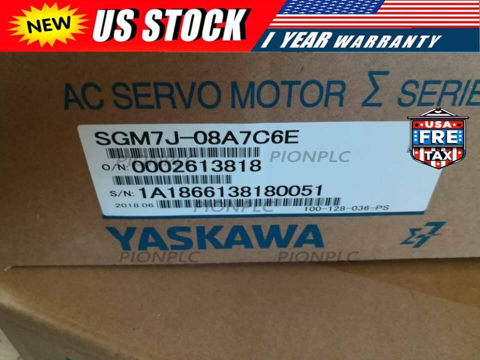 Yaskawa SGM7J-08A7C6E AC Servo Motor SGM7J08A7C6E New In Box Expedited Shipping