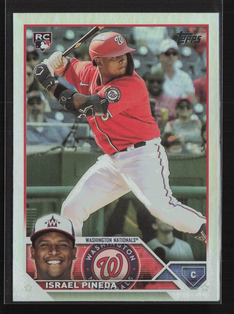 2023 Topps #447 Israel Pineda Rainbow Foil Washington Nationals Rookie