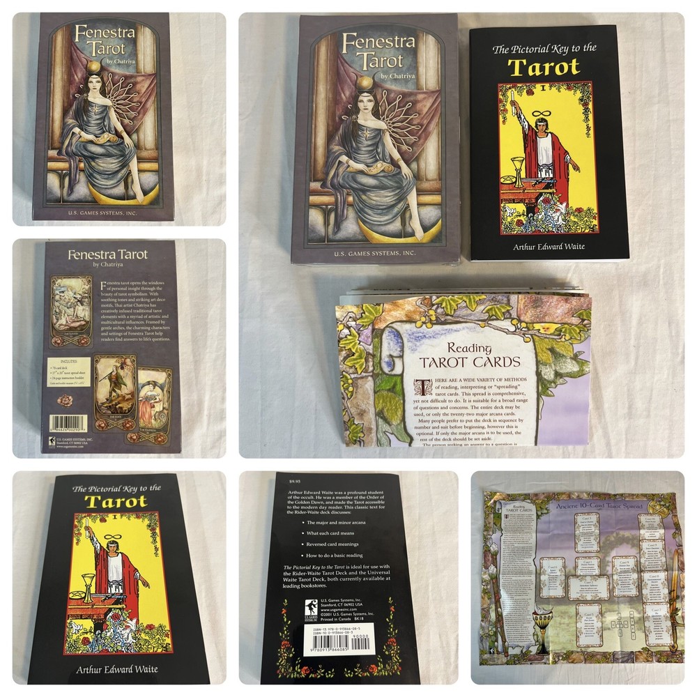 Pictorial Key to the Tarot Waite Paperback with Fenestra Tarot Cards